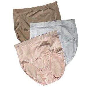 Breezies Nylon Microfiber Hi-Cut Panty Set of 3 MEDIUM  (BG-11)